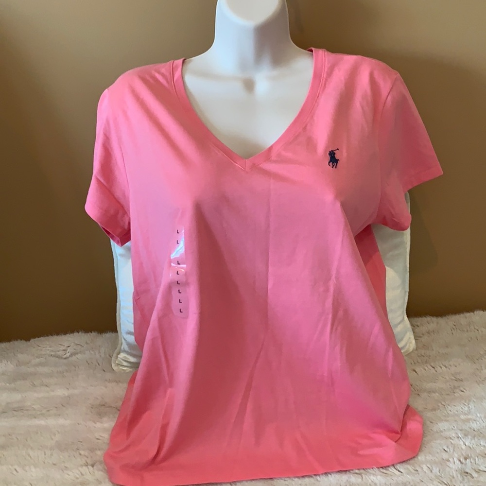 Ralph Lauren pink t shirt new with tags large